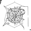 light house, anchor, compass tattoo design idea