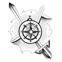 light house, anchor, compass tattoo design idea