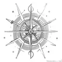 light house, anchor, compass tattoo design idea