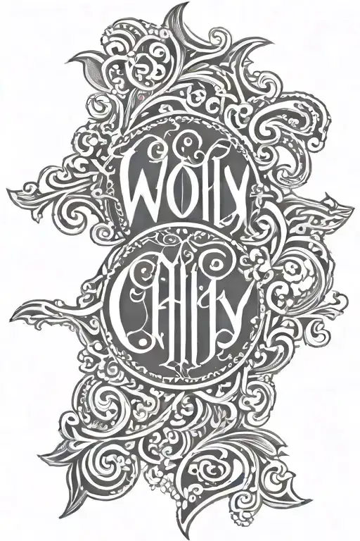 word 'Chy' ambigram tattoo tattoo design idea