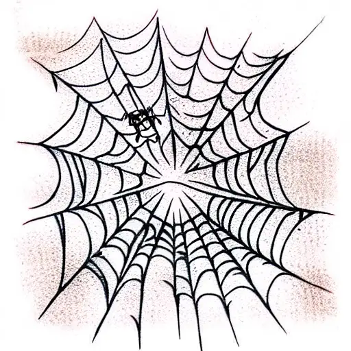 Spider Web tattoo design idea