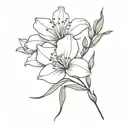 oleander flower tattoo design idea