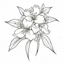 oleander flower tattoo design idea