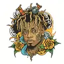 juice wrld 999 tattoo design idea