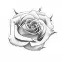 name "ann" with roses and clouds tattoo design idea
