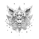 Asta Black clover fighting tattoo design idea