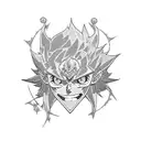 Asta Black clover fighting tattoo design idea