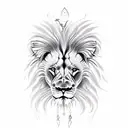 lion with scars  tattoo design idea