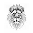lion with scars  tattoo design idea