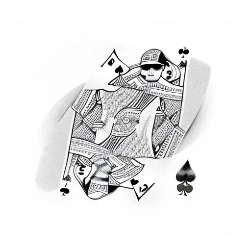 playing cards ace tattoo design idea