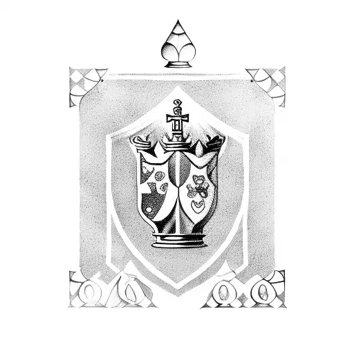 chessboard with king, queen, knight and bishop pieces tattoo design idea