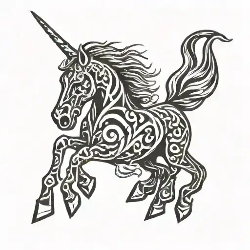 mustang logo tattoo design idea