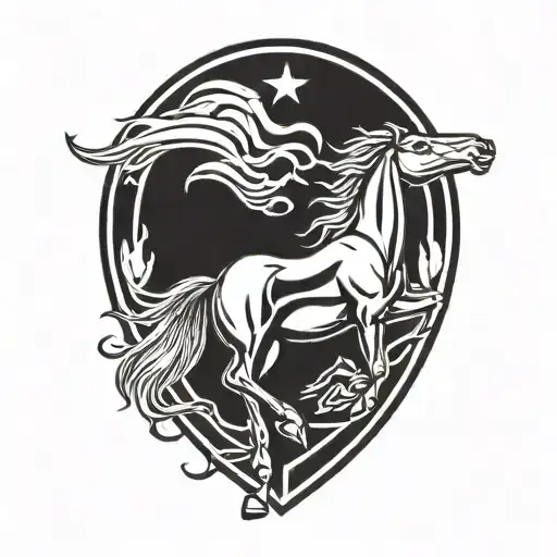 mustang logo tattoo design idea