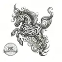 mustang logo tattoo design idea