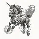 mustang logo tattoo design idea