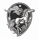 mustang logo tattoo design idea