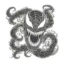 venom marvel logo tattoo design idea