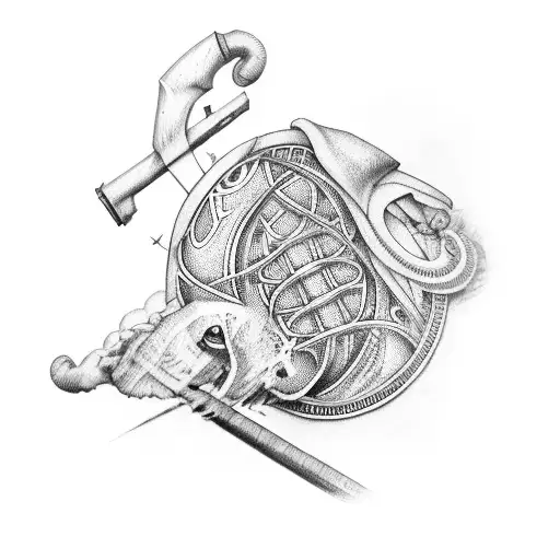 arm sleeve german, irish, christianity, and basketball tattoo design idea