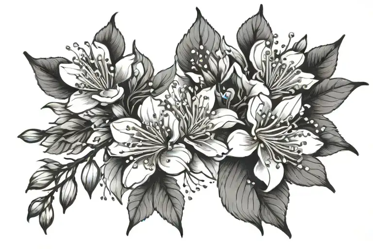 japanese cherry blossom tattoo design idea