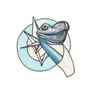 chameleon triangle tattoo design idea