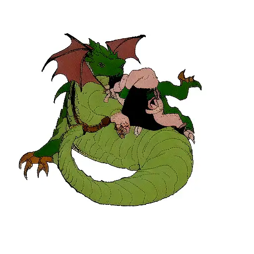 Dragon wrapped around an arm tattoo design idea