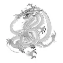Dragon wrapped around an arm tattoo design idea