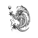 Dragon wrapped around an arm tattoo design idea