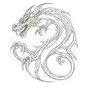 wood dragon tattoo design idea