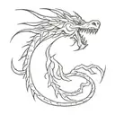 wood dragon tattoo design idea