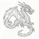 wood dragon tattoo design idea