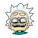 skull Rick and morty tattoo design idea