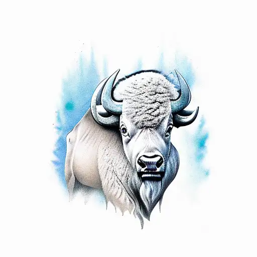 buffalo on the chest tattoo design idea