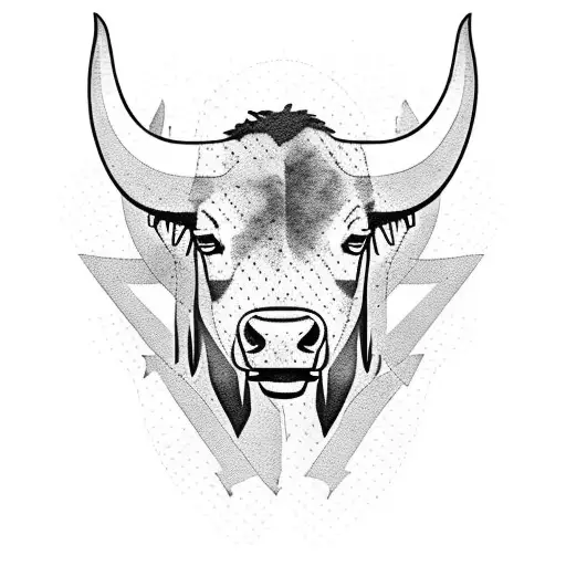 buffalo on the chest tattoo design idea