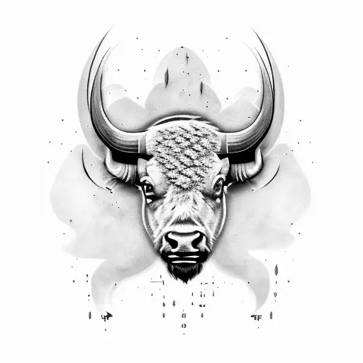 buffalo tattoo design idea