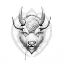 buffalo on the chest tattoo design idea
