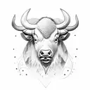 buffalo on the chest tattoo design idea
