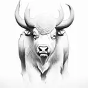buffalo on the chest tattoo design idea