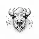 buffalo on the chest tattoo design idea