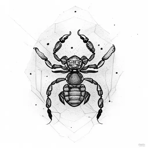 small Scorpion inside Africa map tattoo design idea