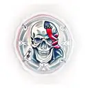 Skull Killer Queen tattoo design idea