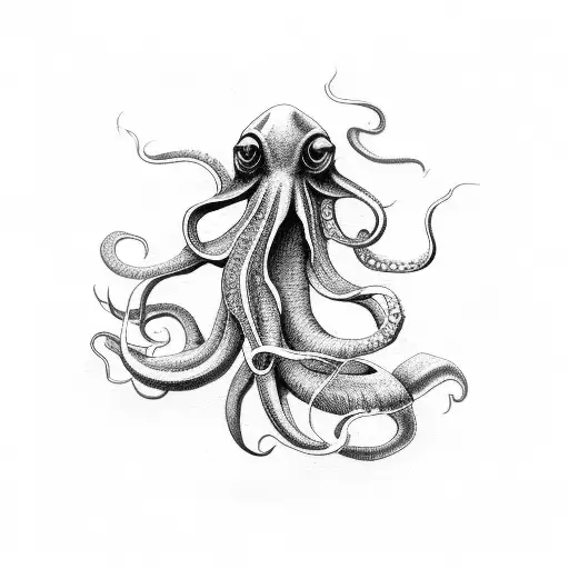 squid tattoo design idea