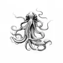 squid tattoo design idea