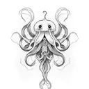 squid tattoo design idea