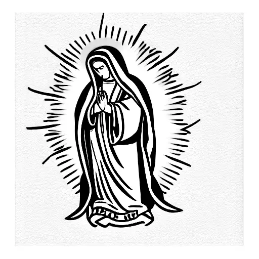 saint Frances as Our Lady of Guadalupe tattoo design idea