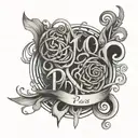 An abstract representation of 'this too shall pass' intertwined with spiritual imagery tattoo design idea