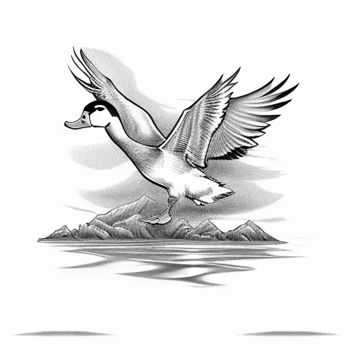 duck hunting sleeve  tattoo design idea