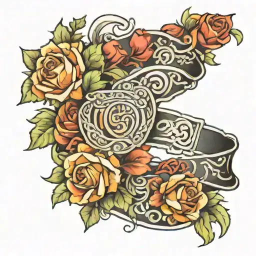 garter band elegantly encircling tattoo design idea