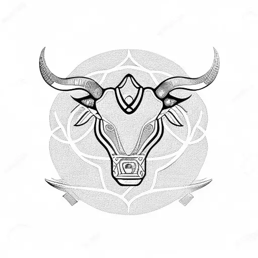 taurus zodiac tattoo design idea