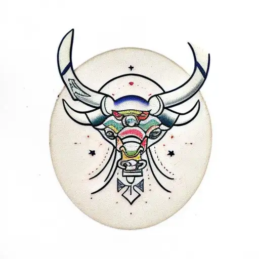 taurus zodiac tattoo design idea
