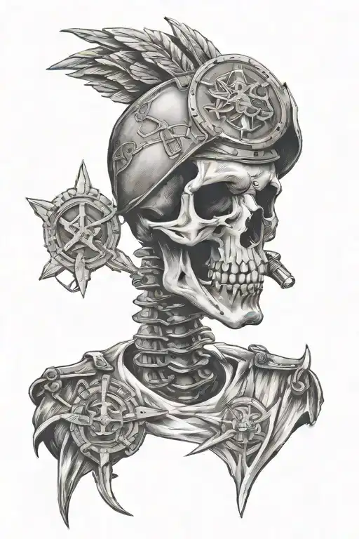 military and medical  tattoo design idea